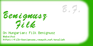 benignusz filk business card